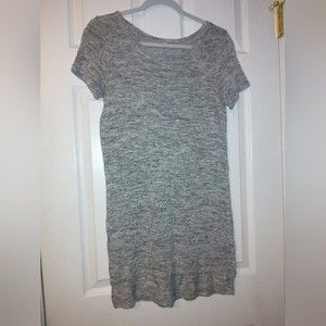 Garage shortsleeve grey lightweight long  sweater with side slit Size Small